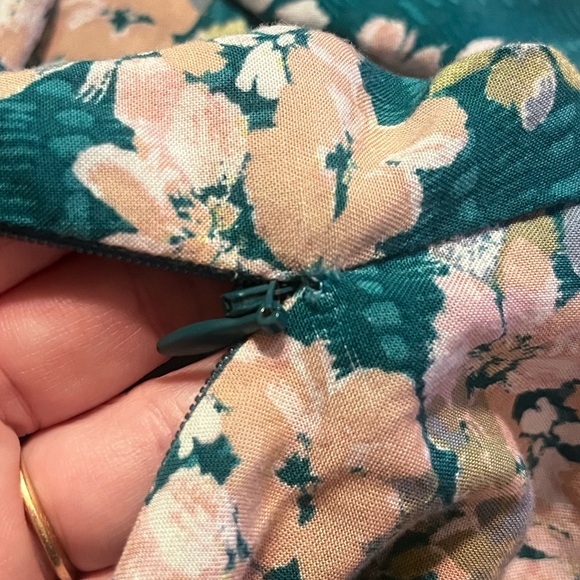 O'Neill Floral Maxi Skirt in Teal and Cream - Picture 15 of 16